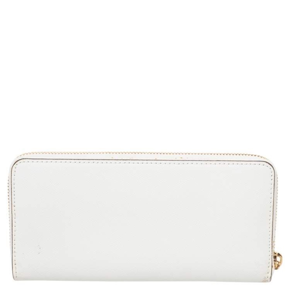 Michael Kors White and Gold Zip-Around Wallet - Picture 3 of 8